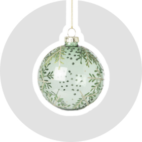 Groene kerstballen