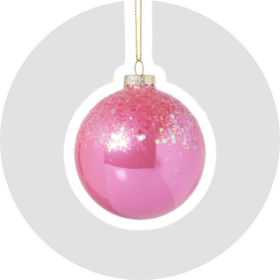 Roze kerstballen